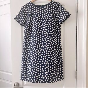 JCrew Navy Polka Dot Shift Dress - great condition